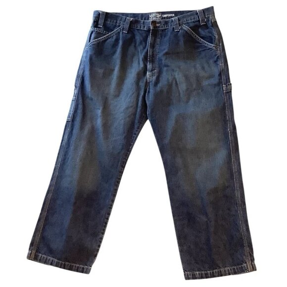 Levis Signature Workwear Mens Blue Denim Carpenter Jeans Size 40x30 - Picture 1 of 12